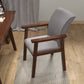 Indoor Contemporary Arm Chair Solid Back Upholstered Wood Single Dining Room Chair Grey Walnut Clearhalo ' kitchen&dining_furn' 'Dining Chairs' 'Dining Tables & Seating' 'dining_chair' 'furn' 'furn_dining_chair' 'Furniture' 'furniture_dining_chair' 'Kitchen & Dining Furniture' 'kitchen' 4008832