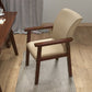 Indoor Contemporary Arm Chair Solid Back Upholstered Wood Single Dining Room Chair Khaki Walnut Clearhalo ' kitchen&dining_furn' 'Dining Chairs' 'Dining Tables & Seating' 'dining_chair' 'furn' 'furn_dining_chair' 'Furniture' 'furniture_dining_chair' 'Kitchen & Dining Furniture' 'kitchen' 4008841
