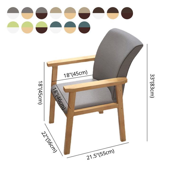 Indoor Contemporary Arm Chair Solid Back Upholstered Wood Single Dining Room Chair Clearhalo ' kitchen&dining_furn' 'Dining Chairs' 'Dining Tables & Seating' 'dining_chair' 'furn' 'furn_dining_chair' 'Furniture' 'furniture_dining_chair' 'Kitchen & Dining Furniture' 'kitchen' 4008842
