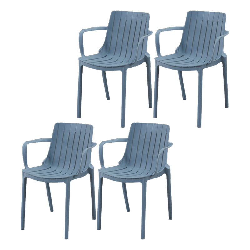 Contemporary Style Kitchen Dining Chairs Plastic Dining Stackable Arm Chairs Light Gray 4 Piece Set Clearhalo ' kitchen&dining_furn' 'Dining Chairs' 'Dining Tables & Seating' 'dining_chair' 'furn' 'furn_dining_chair' 'Furniture' 'furniture_dining_chair' 'Kitchen & Dining Furniture' 'kitchen' 4008847