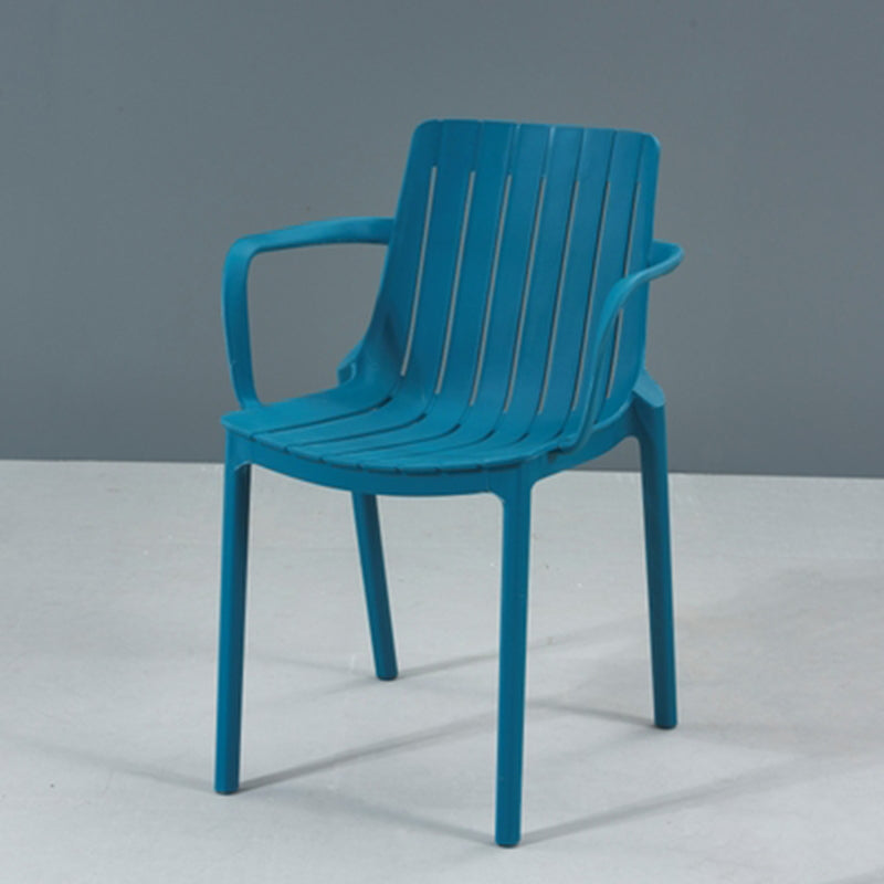 Contemporary Style Kitchen Dining Chairs Plastic Dining Stackable Arm Chairs Dark Blue 1 Piece Clearhalo ' kitchen&dining_furn' 'Dining Chairs' 'Dining Tables & Seating' 'dining_chair' 'furn' 'furn_dining_chair' 'Furniture' 'furniture_dining_chair' 'Kitchen & Dining Furniture' 'kitchen' 4008849