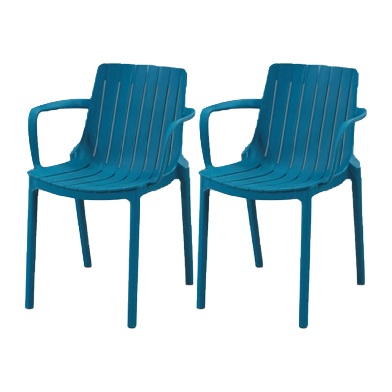 Contemporary Style Kitchen Dining Chairs Plastic Dining Stackable Arm Chairs Dark Blue 2 Piece Set Clearhalo ' kitchen&dining_furn' 'Dining Chairs' 'Dining Tables & Seating' 'dining_chair' 'furn' 'furn_dining_chair' 'Furniture' 'furniture_dining_chair' 'Kitchen & Dining Furniture' 'kitchen' 4008851