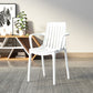 Contemporary Style Kitchen Dining Chairs Plastic Dining Stackable Arm Chairs White 1 Piece Clearhalo ' kitchen&dining_furn' 'Dining Chairs' 'Dining Tables & Seating' 'dining_chair' 'furn' 'furn_dining_chair' 'Furniture' 'furniture_dining_chair' 'Kitchen & Dining Furniture' 'kitchen' 4008869