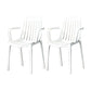 Contemporary Style Kitchen Dining Chairs Plastic Dining Stackable Arm Chairs White 2 Piece Set Clearhalo ' kitchen&dining_furn' 'Dining Chairs' 'Dining Tables & Seating' 'dining_chair' 'furn' 'furn_dining_chair' 'Furniture' 'furniture_dining_chair' 'Kitchen & Dining Furniture' 'kitchen' 4008870