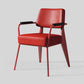 Indoor Scandinavian Arm Chair Open Back Upholstered Metal Dining Room Chair Red 1 Piece Clearhalo ' kitchen&dining_furn' 'Dining Chairs' 'Dining Tables & Seating' 'dining_chair' 'furn' 'furn_dining_chair' 'Furniture' 'furniture_dining_chair' 'Kitchen & Dining Furniture' 'kitchen' 4008894