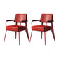 Indoor Scandinavian Arm Chair Open Back Upholstered Metal Dining Room Chair Red 2 Piece Set Clearhalo ' kitchen&dining_furn' 'Dining Chairs' 'Dining Tables & Seating' 'dining_chair' 'furn' 'furn_dining_chair' 'Furniture' 'furniture_dining_chair' 'Kitchen & Dining Furniture' 'kitchen' 4008895