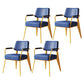 Indoor Scandinavian Arm Chair Open Back Upholstered Metal Dining Room Chair Blue 4 Piece Set Clearhalo ' kitchen&dining_furn' 'Dining Chairs' 'Dining Tables & Seating' 'dining_chair' 'furn' 'furn_dining_chair' 'Furniture' 'furniture_dining_chair' 'Kitchen & Dining Furniture' 'kitchen' 4008914