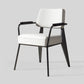 Indoor Scandinavian Arm Chair Open Back Upholstered Metal Dining Room Chair White 1 Piece Clearhalo ' kitchen&dining_furn' 'Dining Chairs' 'Dining Tables & Seating' 'dining_chair' 'furn' 'furn_dining_chair' 'Furniture' 'furniture_dining_chair' 'Kitchen & Dining Furniture' 'kitchen' 4008915