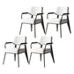 Indoor Scandinavian Arm Chair Open Back Upholstered Metal Dining Room Chair White 4 Piece Set Clearhalo ' kitchen&dining_furn' 'Dining Chairs' 'Dining Tables & Seating' 'dining_chair' 'furn' 'furn_dining_chair' 'Furniture' 'furniture_dining_chair' 'Kitchen & Dining Furniture' 'kitchen' 4008917