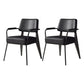 Indoor Scandinavian Arm Chair Open Back Upholstered Metal Dining Room Chair Black 2 Piece Set Clearhalo ' kitchen&dining_furn' 'Dining Chairs' 'Dining Tables & Seating' 'dining_chair' 'furn' 'furn_dining_chair' 'Furniture' 'furniture_dining_chair' 'Kitchen & Dining Furniture' 'kitchen' 4008922