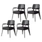 Indoor Scandinavian Arm Chair Open Back Upholstered Metal Dining Room Chair Black 4 Piece Set Clearhalo ' kitchen&dining_furn' 'Dining Chairs' 'Dining Tables & Seating' 'dining_chair' 'furn' 'furn_dining_chair' 'Furniture' 'furniture_dining_chair' 'Kitchen & Dining Furniture' 'kitchen' 4008923