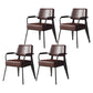 Indoor Scandinavian Arm Chair Open Back Upholstered Metal Dining Room Chair Brown 4 Piece Set Clearhalo ' kitchen&dining_furn' 'Dining Chairs' 'Dining Tables & Seating' 'dining_chair' 'furn' 'furn_dining_chair' 'Furniture' 'furniture_dining_chair' 'Kitchen & Dining Furniture' 'kitchen' 4008932