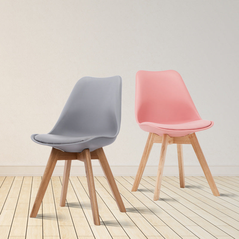 Scandinavian Beech Parsons Side Chair Matte Finish Leather Dining Chairs (Set of 2) Clearhalo ' kitchen&dining_furn' 'Dining Chairs' 'Dining Tables & Seating' 'dining_chair' 'Furniture' 'furniture_dining_chair' 'Kitchen & Dining Furniture' 'kitchen' 4010392