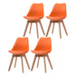 Scandinavian Beech Parsons Side Chair Matte Finish Leather Dining Chairs (Set of 2) Orange Set of 4 Clearhalo ' kitchen&dining_furn' 'Dining Chairs' 'Dining Tables & Seating' 'dining_chair' 'Furniture' 'furniture_dining_chair' 'Kitchen & Dining Furniture' 'kitchen' 4010393