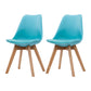 Scandinavian Beech Parsons Side Chair Matte Finish Leather Dining Chairs (Set of 2) Lake Blue Set of 2 Clearhalo ' kitchen&dining_furn' 'Dining Chairs' 'Dining Tables & Seating' 'dining_chair' 'Furniture' 'furniture_dining_chair' 'Kitchen & Dining Furniture' 'kitchen' 4010396