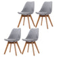 Scandinavian Beech Parsons Side Chair Matte Finish Leather Dining Chairs (Set of 2) Grey Set of 4 Clearhalo ' kitchen&dining_furn' 'Dining Chairs' 'Dining Tables & Seating' 'dining_chair' 'Furniture' 'furniture_dining_chair' 'Kitchen & Dining Furniture' 'kitchen' 4010405