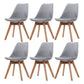 Scandinavian Beech Parsons Side Chair Matte Finish Leather Dining Chairs (Set of 2) Grey Set of 6 Clearhalo ' kitchen&dining_furn' 'Dining Chairs' 'Dining Tables & Seating' 'dining_chair' 'Furniture' 'furniture_dining_chair' 'Kitchen & Dining Furniture' 'kitchen' 4010407