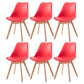 Scandinavian Beech Parsons Side Chair Matte Finish Leather Dining Chairs (Set of 2) Red Set of 6 Clearhalo ' kitchen&dining_furn' 'Dining Chairs' 'Dining Tables & Seating' 'dining_chair' 'Furniture' 'furniture_dining_chair' 'Kitchen & Dining Furniture' 'kitchen' 4010411