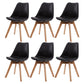 Scandinavian Beech Parsons Side Chair Matte Finish Leather Dining Chairs (Set of 2) Black Set of 6 Clearhalo ' kitchen&dining_furn' 'Dining Chairs' 'Dining Tables & Seating' 'dining_chair' 'Furniture' 'furniture_dining_chair' 'Kitchen & Dining Furniture' 'kitchen' 4010420