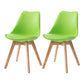 Scandinavian Beech Parsons Side Chair Matte Finish Leather Dining Chairs (Set of 2) Green Set of 2 Clearhalo ' kitchen&dining_furn' 'Dining Chairs' 'Dining Tables & Seating' 'dining_chair' 'Furniture' 'furniture_dining_chair' 'Kitchen & Dining Furniture' 'kitchen' 4010421