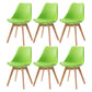 Scandinavian Beech Parsons Side Chair Matte Finish Leather Dining Chairs (Set of 2) Green Set of 6 Clearhalo ' kitchen&dining_furn' 'Dining Chairs' 'Dining Tables & Seating' 'dining_chair' 'Furniture' 'furniture_dining_chair' 'Kitchen & Dining Furniture' 'kitchen' 4010423
