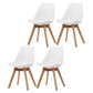 Scandinavian Beech Parsons Side Chair Matte Finish Leather Dining Chairs (Set of 2) White Set of 4 Clearhalo ' kitchen&dining_furn' 'Dining Chairs' 'Dining Tables & Seating' 'dining_chair' 'Furniture' 'furniture_dining_chair' 'Kitchen & Dining Furniture' 'kitchen' 4010425