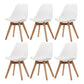 Scandinavian Beech Parsons Side Chair Matte Finish Leather Dining Chairs (Set of 2) White Set of 6 Clearhalo ' kitchen&dining_furn' 'Dining Chairs' 'Dining Tables & Seating' 'dining_chair' 'Furniture' 'furniture_dining_chair' 'Kitchen & Dining Furniture' 'kitchen' 4010426