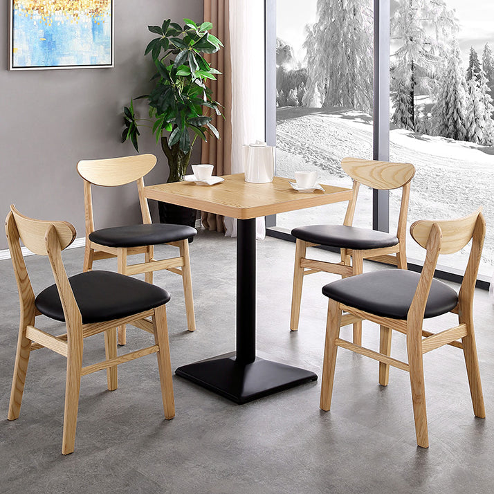 Metal Contemporary Dining Table Wood Top Table for Dining Room Clearhalo ' dining_table' 'Dining Tables & Seating' 'Dining Tables' 'furn' 'furn_dining_table' 'Furniture' 'furniture_dining_table' 'Kitchen & Dining Furniture' 'kitchen&dining_furn' 'kitchen' 'kitchen_dining_table' 4020487
