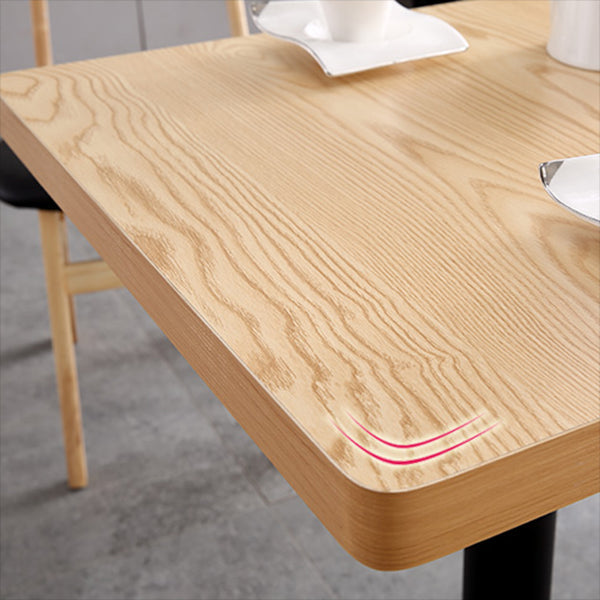 Metal Contemporary Dining Table Wood Top Table for Dining Room Clearhalo ' dining_table' 'Dining Tables & Seating' 'Dining Tables' 'furn' 'furn_dining_table' 'Furniture' 'furniture_dining_table' 'Kitchen & Dining Furniture' 'kitchen&dining_furn' 'kitchen' 'kitchen_dining_table' 4020493
