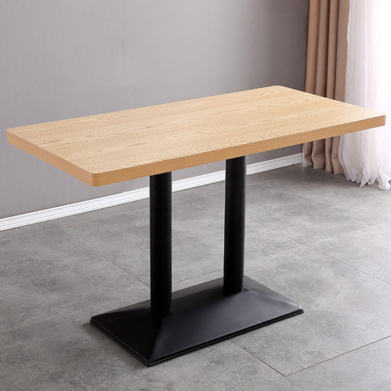 Metal Contemporary Dining Table Wood Top Table for Dining Room Clearhalo ' dining_table' 'Dining Tables & Seating' 'Dining Tables' 'furn' 'furn_dining_table' 'Furniture' 'furniture_dining_table' 'Kitchen & Dining Furniture' 'kitchen&dining_furn' 'kitchen' 'kitchen_dining_table' 4020497
