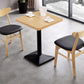 Metal Contemporary Dining Table Wood Top Table for Dining Room Clearhalo ' dining_table' 'Dining Tables & Seating' 'Dining Tables' 'furn' 'furn_dining_table' 'Furniture' 'furniture_dining_table' 'Kitchen & Dining Furniture' 'kitchen&dining_furn' 'kitchen' 'kitchen_dining_table' 4020498