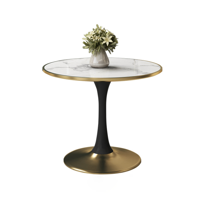 31.5'' Traditional Luxury Dining Table Round Table with Metal Tulip Base Clearhalo ' dining_table' 'Dining Tables & Seating' 'Dining Tables' 'furn' 'furn_dining_table' 'Furniture' 'furniture_dining_table' 'Kitchen & Dining Furniture' 'kitchen&dining_furn' 'kitchen' 'kitchen_dining_table' 4020510