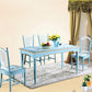 Rectangle 4 Legs Retro Modern Dining Table Two-Color Fixed Table of Solid Wood Clearhalo ' dining_table' 'Dining Tables & Seating' 'Dining Tables' 'furn' 'furn_dining_table' 'Furniture' 'furniture_dining_table' 'Kitchen & Dining Furniture' 'kitchen&dining_furn' 'kitchen' 'kitchen_dining_table' 4020531