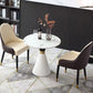 Metal Contemporary Dining Table Marble Table with Pedestal Base Clearhalo ' dining_table' 'Dining Tables & Seating' 'Dining Tables' 'furn' 'furn_dining_table' 'Furniture' 'furniture_dining_table' 'Kitchen & Dining Furniture' 'kitchen&dining_furn' 'kitchen' 'kitchen_dining_table' 4020538