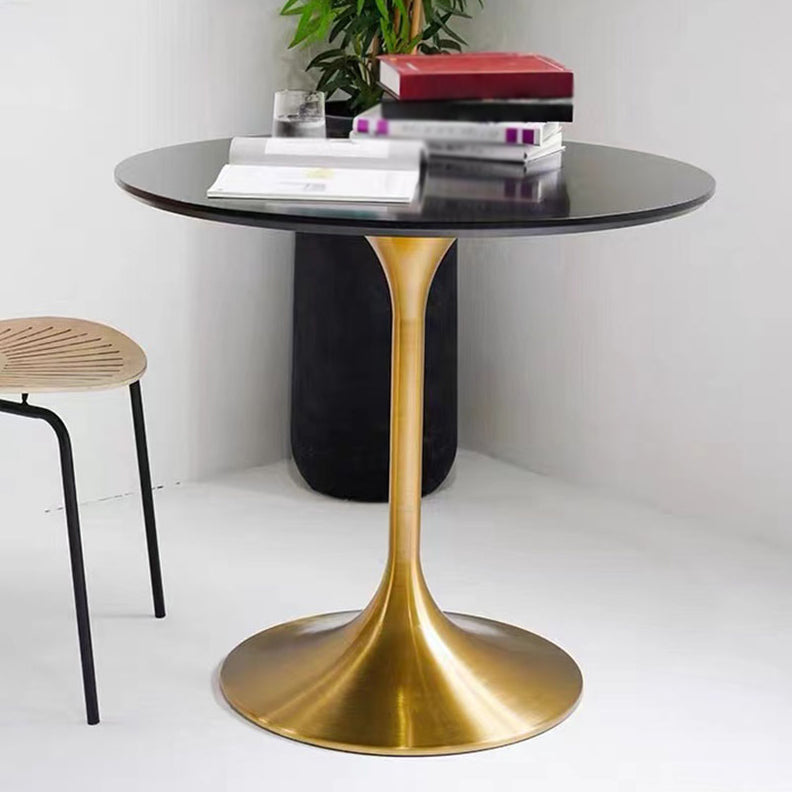 Metal Contemporary Round Dining Table Solid Wood Top Table for Dining Room Clearhalo ' dining_table' 'Dining Tables & Seating' 'Dining Tables' 'furn' 'furn_dining_table' 'Furniture' 'furniture_dining_table' 'Kitchen & Dining Furniture' 'kitchen&dining_furn' 'kitchen' 'kitchen_dining_table' 4020551