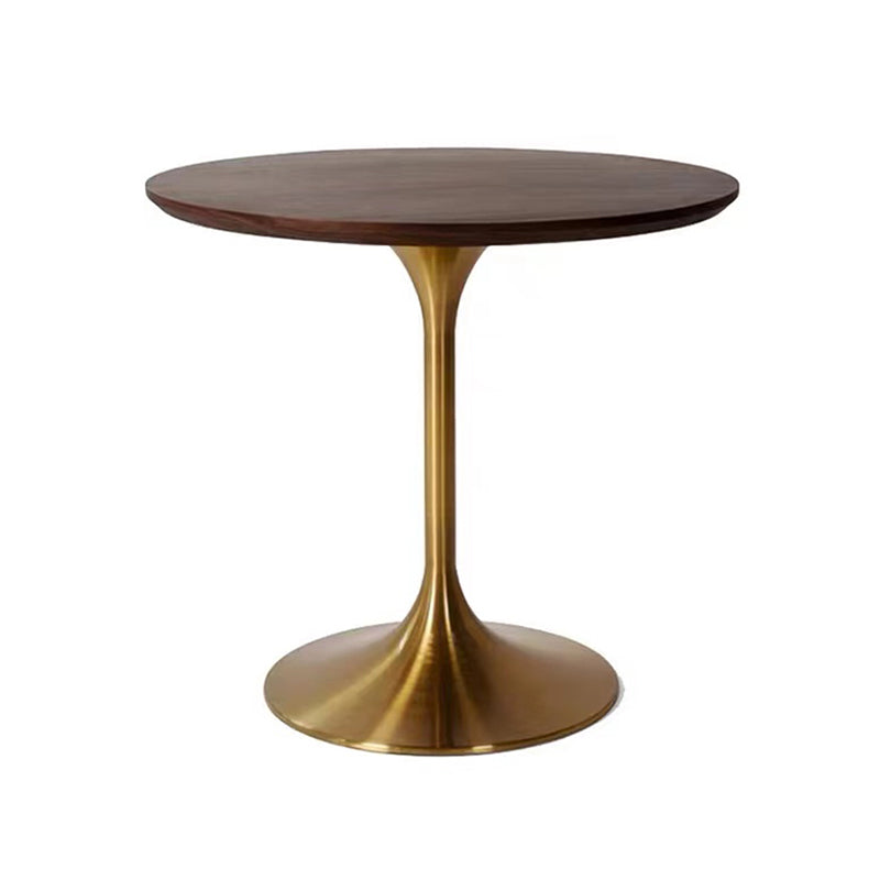 Metal Contemporary Round Dining Table Solid Wood Top Table for Dining Room Clearhalo ' dining_table' 'Dining Tables & Seating' 'Dining Tables' 'furn' 'furn_dining_table' 'Furniture' 'furniture_dining_table' 'Kitchen & Dining Furniture' 'kitchen&dining_furn' 'kitchen' 'kitchen_dining_table' 4020557