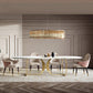 Traditional Luxury Rectangle Dining Table Stainless Steel Table for Indoor Clearhalo ' dining_table' 'Dining Tables & Seating' 'Dining Tables' 'furn' 'furn_dining_table' 'Furniture' 'furniture_dining_table' 'Kitchen & Dining Furniture' 'kitchen&dining_furn' 'kitchen' 'kitchen_dining_table' 4020567