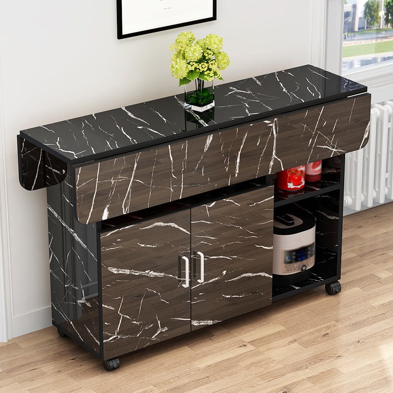 Manufactured Wood Contemporary Table Rectangular Wood Top Table with Drop Leaf Clearhalo ' dining_table' 'Dining Tables & Seating' 'Dining Tables' 'furn' 'furn_dining_table' 'Furniture' 'furniture_dining_table' 'Kitchen & Dining Furniture' 'kitchen&dining_furn' 'kitchen' 'kitchen_dining_table' 4020590