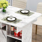 Manufactured Wood Contemporary Table Rectangular Wood Top Table with Drop Leaf Clearhalo ' dining_table' 'Dining Tables & Seating' 'Dining Tables' 'furn' 'furn_dining_table' 'Furniture' 'furniture_dining_table' 'Kitchen & Dining Furniture' 'kitchen&dining_furn' 'kitchen' 'kitchen_dining_table' 4020596