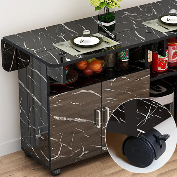 Manufactured Wood Contemporary Table Rectangular Wood Top Table with Drop Leaf Clearhalo ' dining_table' 'Dining Tables & Seating' 'Dining Tables' 'furn' 'furn_dining_table' 'Furniture' 'furniture_dining_table' 'Kitchen & Dining Furniture' 'kitchen&dining_furn' 'kitchen' 'kitchen_dining_table' 4020597