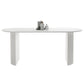 Solid Wood Contemporary Dining Table High Gloss White Wood Top Table for Dining Room Oval Without Chairs Clearhalo ' dining_table' 'Dining Tables & Seating' 'Dining Tables' 'furn' 'furn_dining_table' 'Furniture' 'furniture_dining_table' 'Kitchen & Dining Furniture' 'kitchen&dining_furn' 'kitchen' 'kitchen_dining_table' 4020646