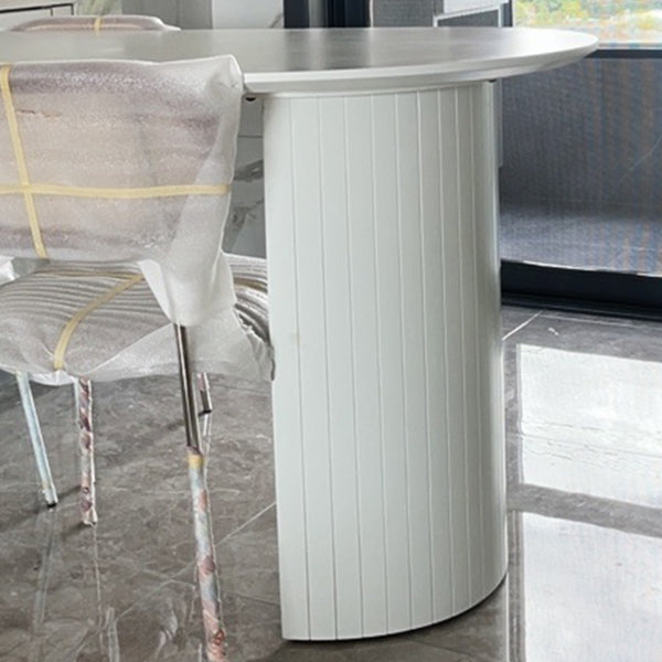 Solid Wood Contemporary Dining Table High Gloss White Wood Top Table for Dining Room Clearhalo ' dining_table' 'Dining Tables & Seating' 'Dining Tables' 'furn' 'furn_dining_table' 'Furniture' 'furniture_dining_table' 'Kitchen & Dining Furniture' 'kitchen&dining_furn' 'kitchen' 'kitchen_dining_table' 4020652