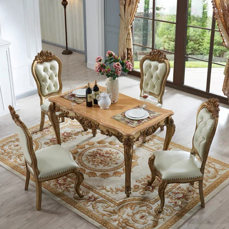 Rectangle 4-foot Dining Site Table Midcentury Solid Wood Table,55"L x 31.5"W x 29.5"H Clearhalo ' dining_table' 'Dining Tables & Seating' 'Dining Tables' 'furn' 'furn_dining_table' 'Furniture' 'furniture_dining_table' 'Kitchen & Dining Furniture' 'kitchen&dining_furn' 'kitchen' 'kitchen_dining_table' 4020664