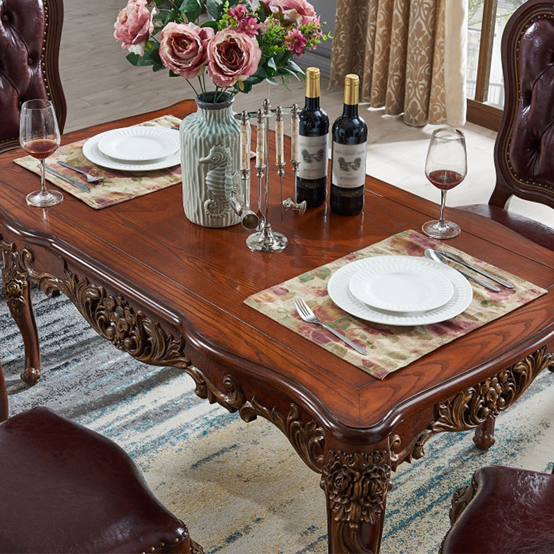 Rectangle 4-foot Dining Site Table Midcentury Solid Wood Table,55"L x 31.5"W x 29.5"H Clearhalo ' dining_table' 'Dining Tables & Seating' 'Dining Tables' 'furn' 'furn_dining_table' 'Furniture' 'furniture_dining_table' 'Kitchen & Dining Furniture' 'kitchen&dining_furn' 'kitchen' 'kitchen_dining_table' 4020665