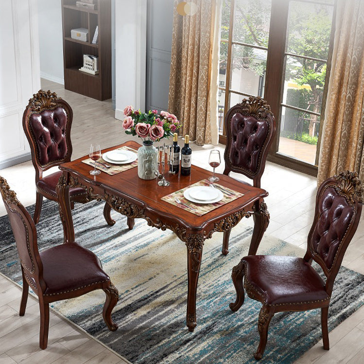 Rectangle 4-foot Dining Site Table Midcentury Solid Wood Table,55"L x 31.5"W x 29.5"H Clearhalo ' dining_table' 'Dining Tables & Seating' 'Dining Tables' 'furn' 'furn_dining_table' 'Furniture' 'furniture_dining_table' 'Kitchen & Dining Furniture' 'kitchen&dining_furn' 'kitchen' 'kitchen_dining_table' 4020673