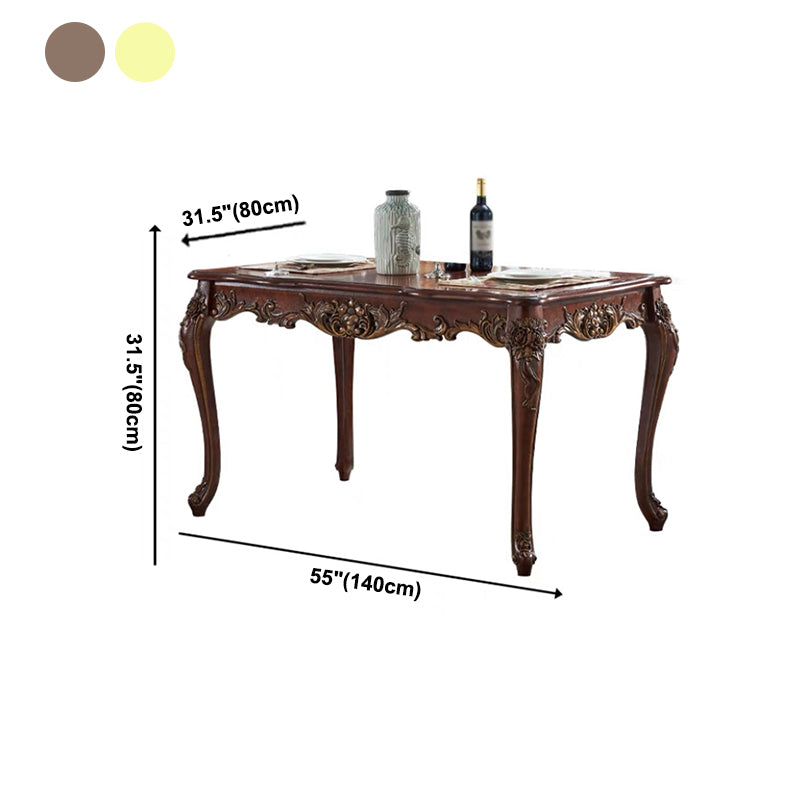 Rectangle 4-foot Dining Site Table Midcentury Solid Wood Table,55"L x 31.5"W x 29.5"H Clearhalo ' dining_table' 'Dining Tables & Seating' 'Dining Tables' 'furn' 'furn_dining_table' 'Furniture' 'furniture_dining_table' 'Kitchen & Dining Furniture' 'kitchen&dining_furn' 'kitchen' 'kitchen_dining_table' 4020674