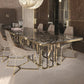 Luxury Style Marble Dining Table Single Pedestal Base Rectangle Table for Home Clearhalo ' dining_table' 'Dining Tables & Seating' 'Dining Tables' 'furn' 'furn_dining_table' 'Furniture' 'furniture_dining_table' 'Kitchen & Dining Furniture' 'kitchen&dining_furn' 'kitchen' 'kitchen_dining_table' 4020675