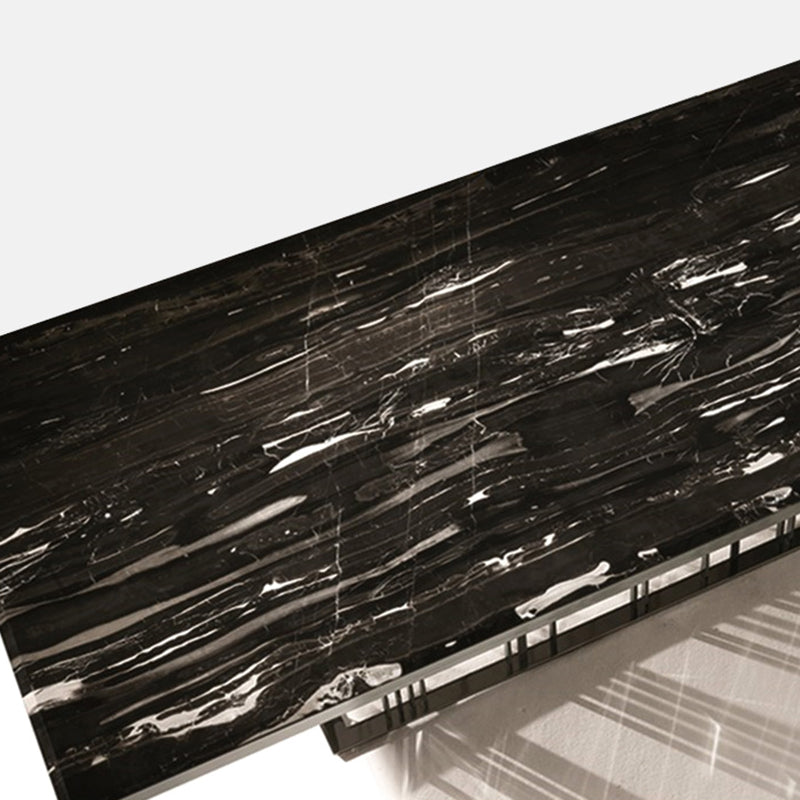 Luxury Style Marble Dining Table Single Pedestal Base Rectangle Table for Home Clearhalo ' dining_table' 'Dining Tables & Seating' 'Dining Tables' 'furn' 'furn_dining_table' 'Furniture' 'furniture_dining_table' 'Kitchen & Dining Furniture' 'kitchen&dining_furn' 'kitchen' 'kitchen_dining_table' 4020682