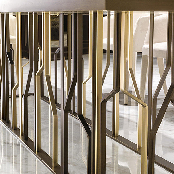 Luxury Style Marble Dining Table Single Pedestal Base Rectangle Table for Home Clearhalo ' dining_table' 'Dining Tables & Seating' 'Dining Tables' 'furn' 'furn_dining_table' 'Furniture' 'furniture_dining_table' 'Kitchen & Dining Furniture' 'kitchen&dining_furn' 'kitchen' 'kitchen_dining_table' 4020684