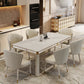 Luxury Sintered Stone Dining Table 4 Legs Base Scratch Resistant Rectangle Table for Home Clearhalo ' dining_table' 'Dining Tables & Seating' 'Dining Tables' 'furn' 'furn_dining_table' 'Furniture' 'furniture_dining_table' 'Kitchen & Dining Furniture' 'kitchen&dining_furn' 'kitchen' 'kitchen_dining_table' 4020688